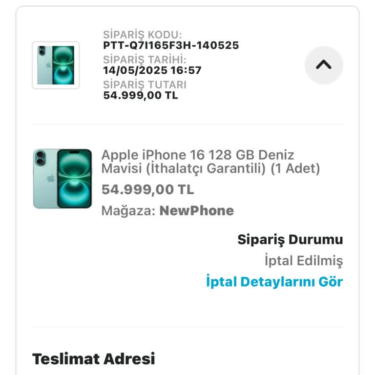 Sipariş Verilen Ürün Stokta Olmadığı Halde Sürekli Oyalandım