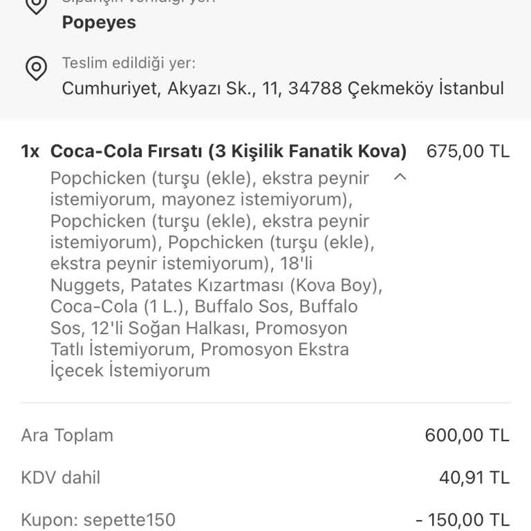 Eksik Ve Yanlış Siparişle Aç Kaldık İletişim Sağlanamadı