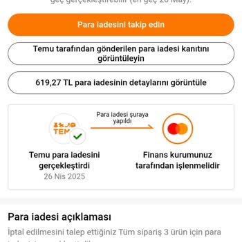 Temu'dan İptal Edilen Siparişin Ücreti 1 Aydır İade Edilmedi