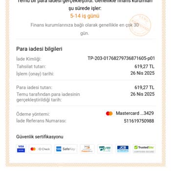 Temu'dan İptal Edilen Siparişin Ücreti 1 Aydır İade Edilmedi