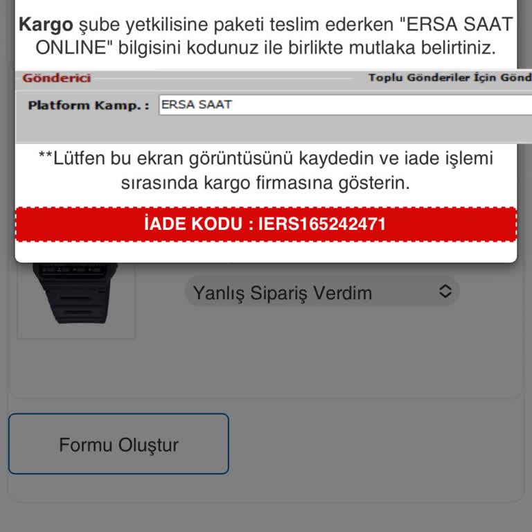 İade Edilen Saatin Ücreti Hala Hesabıma Yatmadı