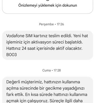 Vodafone Yeni Hattım Bir Haftadır Açılmadı Mağdur Ediliyorum