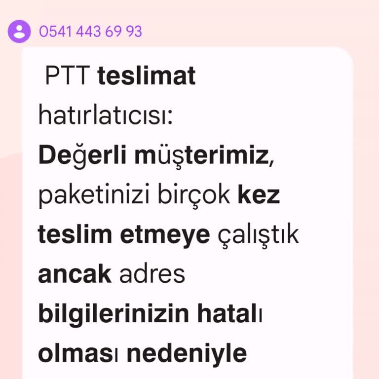 PTT Adıyla Gelen Mesajda Kişisel Verilerim İzinsiz Kullanıldı