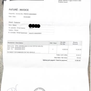 I Got Charged for Windshield Chip Despite Having Insurance with Europcar Pristina