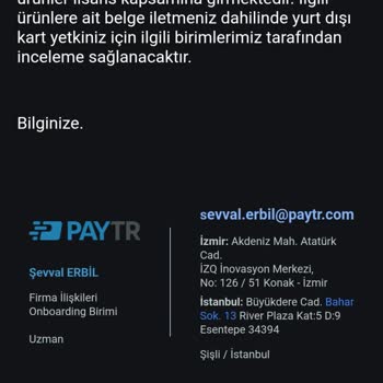 Paytr Yurt Dışı Satışta Lisans Şartı Ve Destek Süreci Hayal Kırıklığı