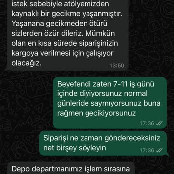 Siparişim Günlerdir Kargoya Verilmedi, Müşteri Hizmeti Yetersiz Kaldı