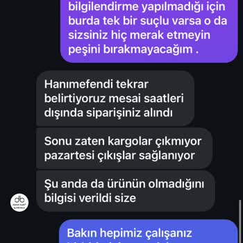 Sipariş Verilen Ürünün Stokta Olmaması Ve Mağduriyet Yaşatılması