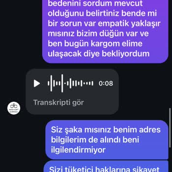 Sipariş Verilen Ürünün Stokta Olmaması Ve Mağduriyet Yaşatılması