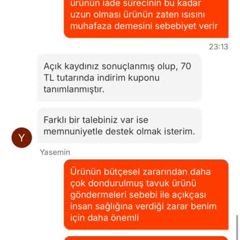 Dondurulmuş Ürün Ve Yetersiz Çözümle Sağlığım Riske Atıldı