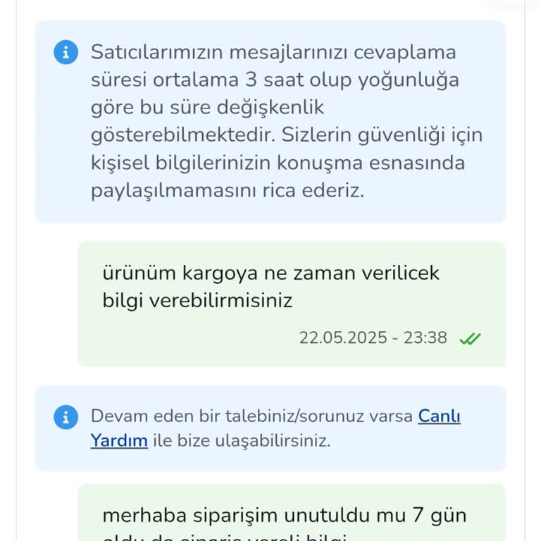 Siparişim Bir Haftadır Hazırlanamıyor, İletişim Kurulamıyor