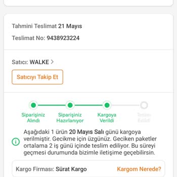 Kargo Teslimatında Gecikme Ve Çözüm Eksikliği Yaşıyorum