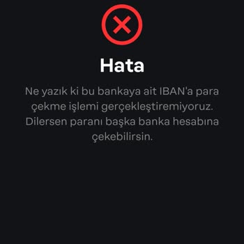 Papara Hesabımdan Para Çekemiyorum, Sistem Hatası Alıyorum