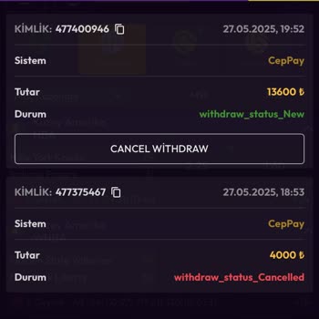 Casinotürk Kazanç Çekim Talebim 10 Saattir Ödenmedi, Canlı Destek Yanıt Vermiyor