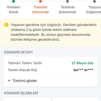 Teslimat Gecikti, Müşteri Hizmetleri Çözüm Sunmadı, Mağdur Edildim