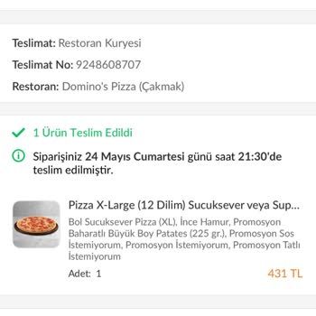 Trendyol GO Yemek Siparişimde Kasa Fişi Verilmedi Mağduriyetim Acil Giderilsin