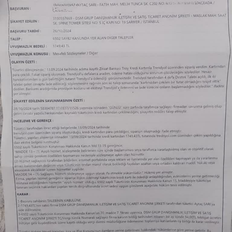 Ödeme Alındı, Ürünler Teslim Edilmedi: Trendyol'da Mağduriyetim Sürüyor