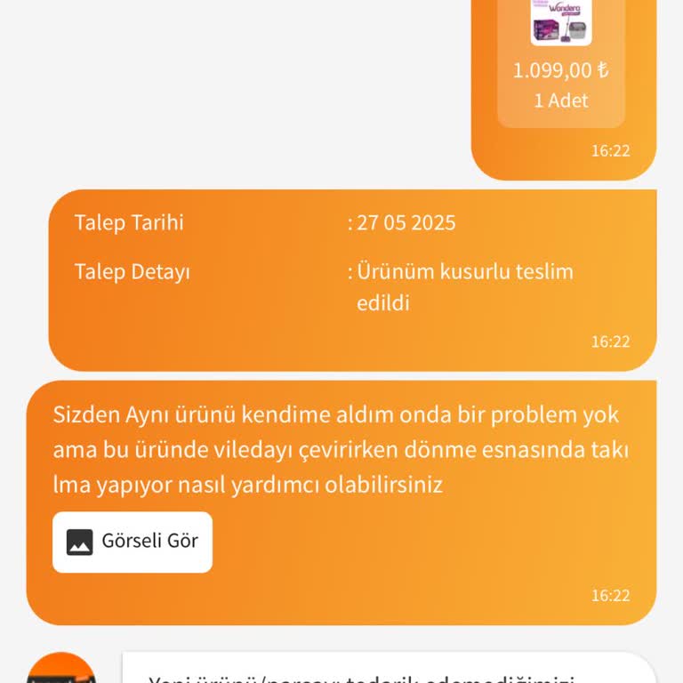 Parex Wondero Temizlik Setinde Tutma Sapı Sorunu Ve Yedek Parça Eksikliği