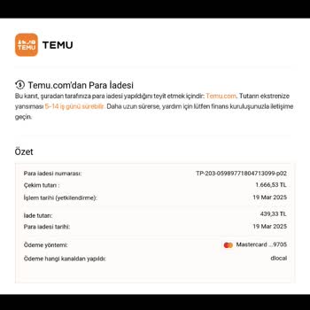 İade Edilmeyen Tutar Ve Çözümsüz Banka Deneyimi