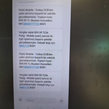Haberim Olmadan SMS Onayıyla Yapılan Yüksek Tutarlı Mobil Ödeme İşlemi