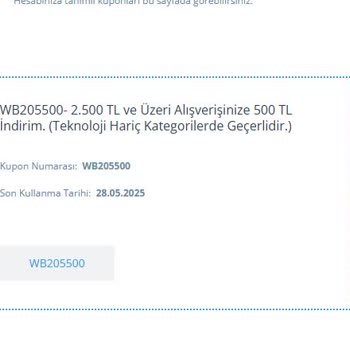 Kupon Kullanım Şartları Açıkça Belirtilmemiş