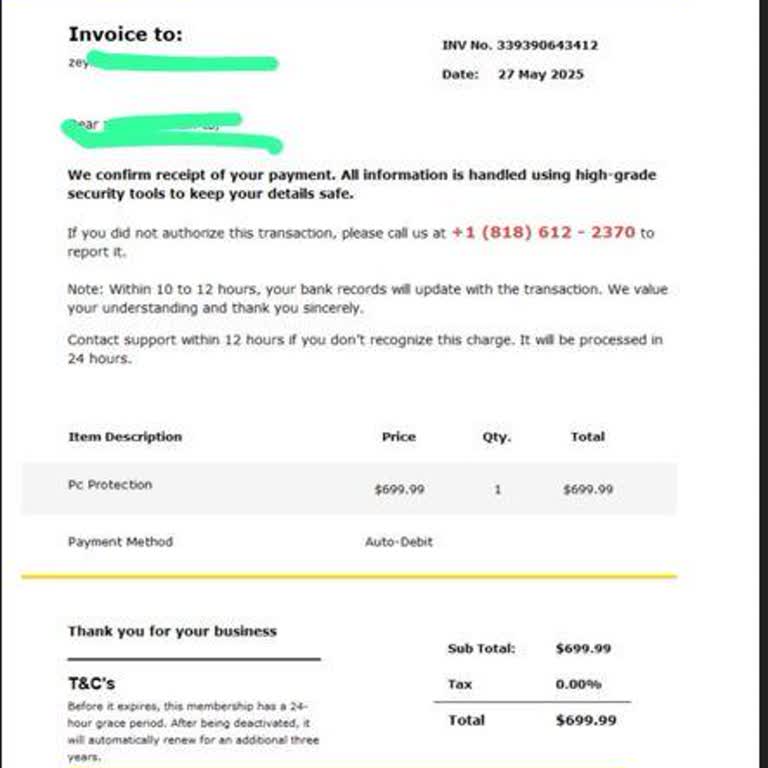 Mcafee Adıyla İzinsiz Ödeme Talebi Ve Sahte Abonelik Bildirimi