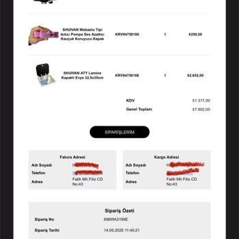 Siparişin Parçalı Ve Gecikmeli Teslimatı Hakkında Yaşanan Sorun