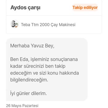Hatalı Çay Makinesi Değişim Sürecinde Yaşanan Sorunlar