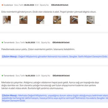 Eksik Ve Paslı Parçalar, Yetersiz Destek İle Mağduriyet Yaşadım