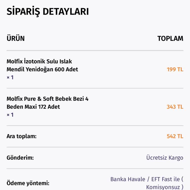 Bebeklegel.com Üzerinden Yapılan Sipariş Gönderilmedi