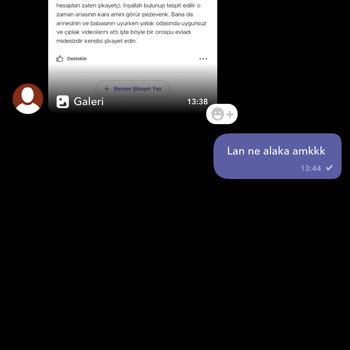 Asılsız İthamlarla Hakkımda Mesaj Gönderildi