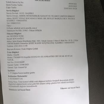 Arçelik Set Üstü Ocakta Tekrarlayan Arıza Ve İlgisiz Müşteri Hizmeti