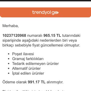 Kıyma Siparişimde Fiyat Ve Fiş Tutarsızlığı, Müşteri Hizmetlerinden Çözüm Alamıyorum