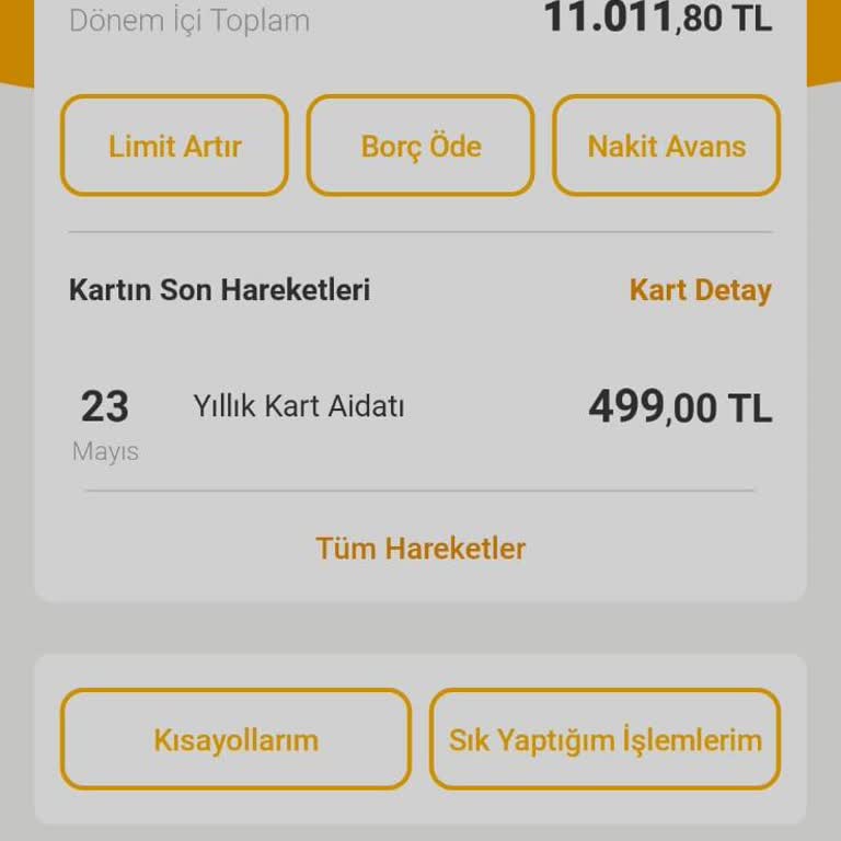 Aidatsız Denilen Karttan 499 TL Ücret Kesildi