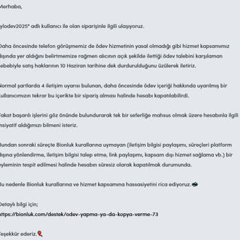 Bionluk'ta Haksız Kısıtlama Ve Emek Kaybı Yaşadım