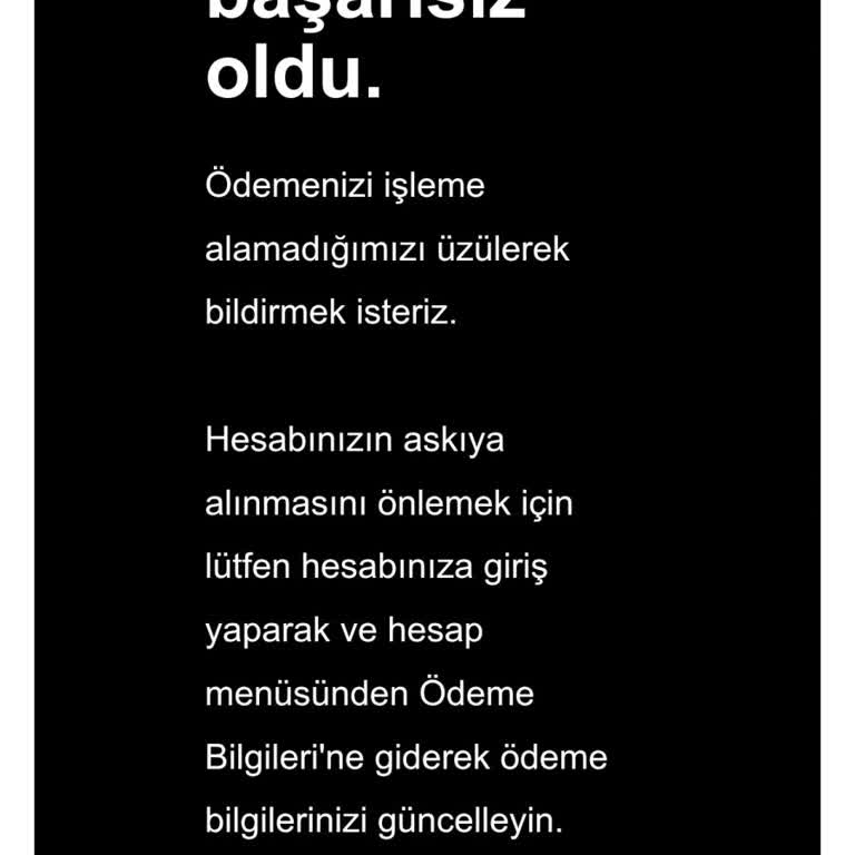 Tabii Uygulamasında Troy Kart İle Ödeme Sorunu