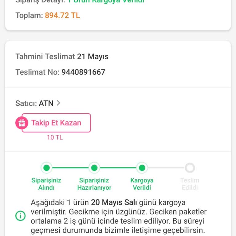 Siparişim Teslim Edilmedi, Para İadesi Yapılmadı