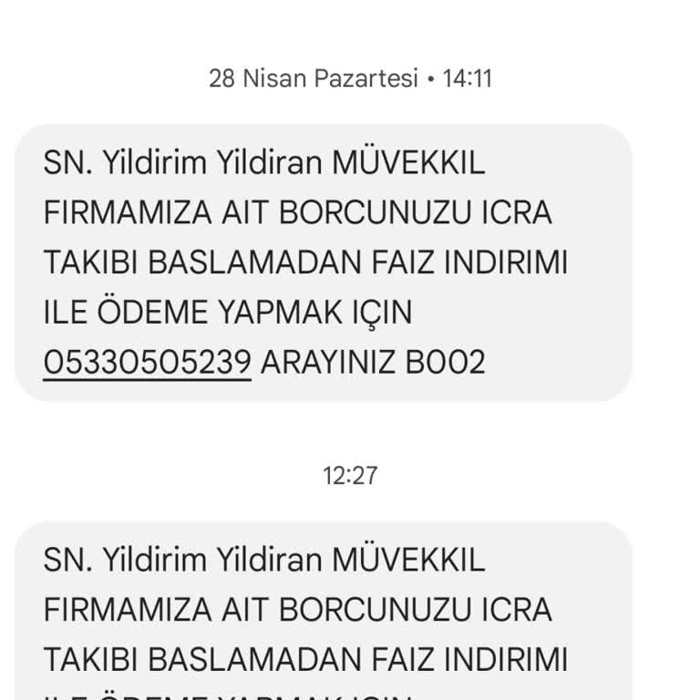 Yanıltıcı SMS Ve Korku Yaratma Girişimi