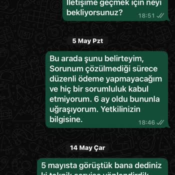 Evaç Firmasından 6 Aydır Çözülemeyen Ürün Sorunu Ve İlgisizlik
