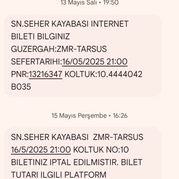Bilet İptali Sonrası Para İadesi Yapılmadı