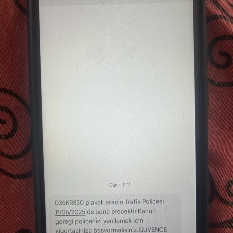 Üzerime Olmayan Araç İçin Yanlış Mesaj Geldi