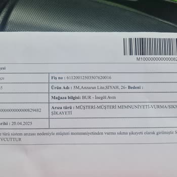 Kısa Sürede Yırtılan Ürün İçin Değişim Talebi
