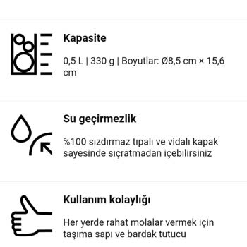 Decathlon Paslanmaz Çelik Termos Bardak Sürekli Sızdırıyor Ve Paketleme Özensiz