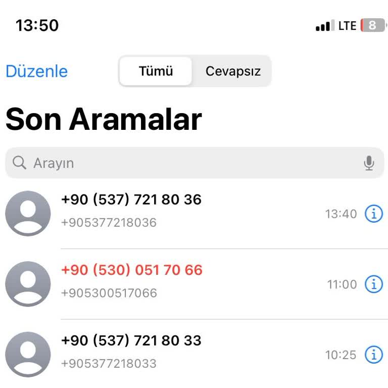 Bilinmeyen Numaralardan Rahatsız Edici Ve Tedirgin Edici Aramalar