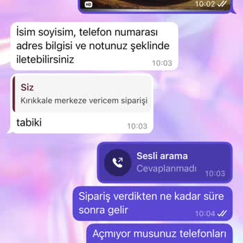 Sipariş Verdim, Ürün Gönderilmedi Ve İletişim Kurulmadı