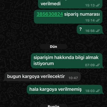 Siparişim Kargoya Verilmiyor, Müşteri Hizmeti Yetersiz