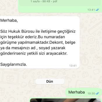 Söz Avukatlık Bürosunun Sözünü Tutmaması Ve İletişimsizlik