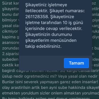 Sürat Kargo Antalya Perge Şubesi Dağıtım Ve Müşteri İletişimi Sorunu