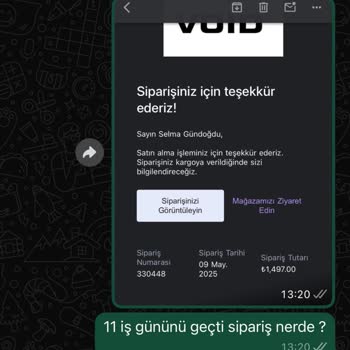 Siparişim 11 İş Günüdür Kargoya Verilmedi Ve Sürekli Oyalıyorlar