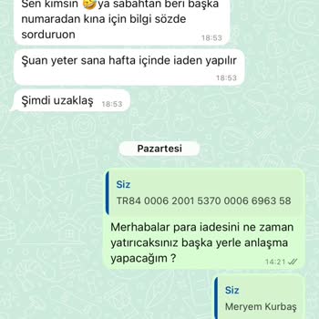Kına Organizasyonunda Yaşanan İletişim Ve İade Problemi