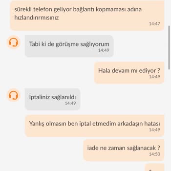 Sipariş İptal Edilmesine Rağmen Ürün Teslim Edilmedi Ve Ücret İadesi Yapılmadı